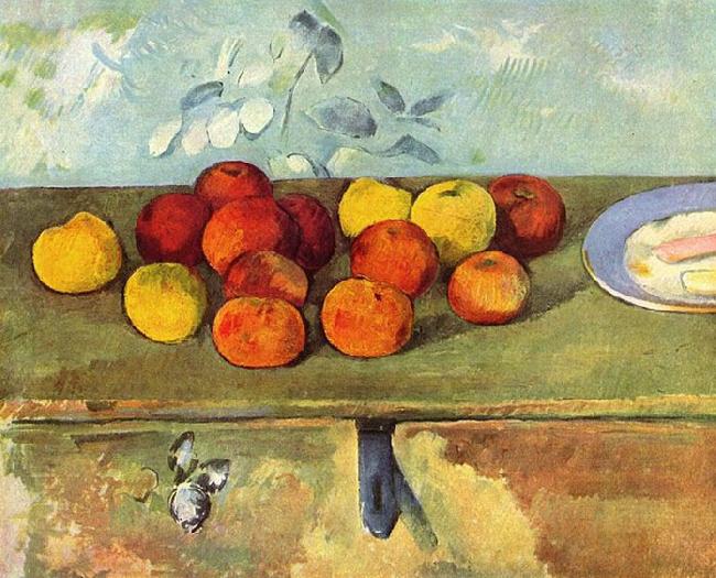 Paul Cezanne Stilleben mit apfeln und Geback Germany oil painting art